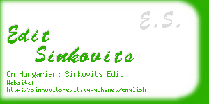 edit sinkovits business card